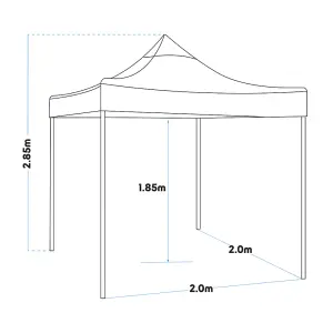 Durable 2x2m Blue Pop-Up Gazebo for Outdoor Events with Heavy Duty Frame