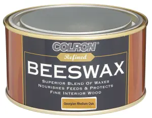 Colron Refined Georgian medium oak Matt Furniture Wax Beeswax, 0.4L