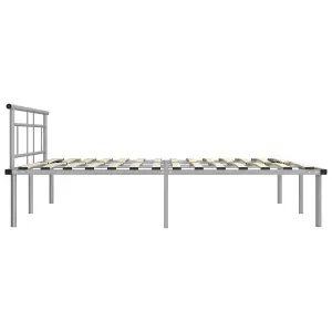 Berkfield Bed Frame Grey Metal 180x200 cm 6FT Super King