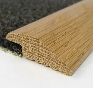 Solid Oak Single Carpet Bar Premium Quality (1.10m Long) (Pack of 3)