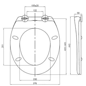 THE YORK - TOP FIX SOFT CLOSE QUICK RELEASE TOILET SEAT 