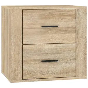 Berkfield Wall-mounted Bedside Cabinet Sonoma Oak 50x36x47 cm