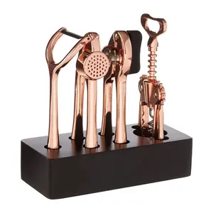 5 Piece Kitchen Utensil Set Rose Gold