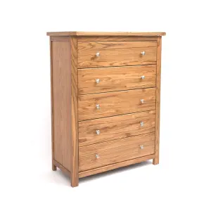 Trivento 5 Drawer Chest of Drawers Chrome Knob