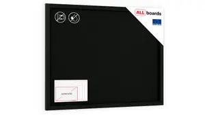 ALLboards Black chalkboard 120x90 cm wooden frame color black