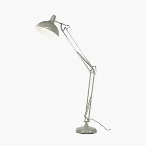 Grey Metal Task Floor Lamp For Living Room