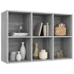 Gardinier Book Cabinet 66 x 30 x 98 cm Engineered Wood Grey Sonoma