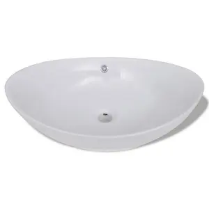 Metro Lane Marinette 590mm L x 385mm W Ceramic Oval Sink White