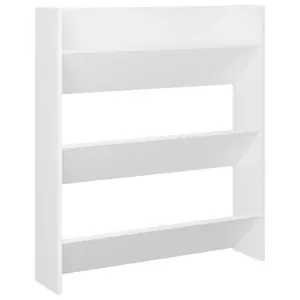 Berkfield Wall Shoe Cabinet White 80x18x90 cm Engineered Wood