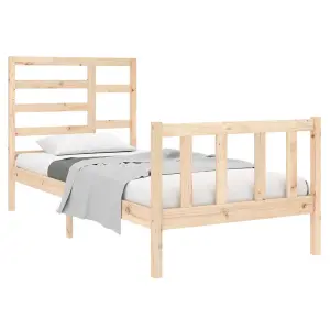 Berkfield Bed Frame Solid Wood 90x190 cm 3FT Single