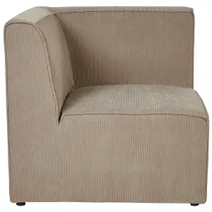 2 Seater Modular Jumbo Cord Sofa Taupe LEMVIG