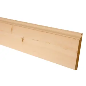 Metsä Wood Pine Ogee Skirting board (L)2400mm (W)169mm (T)15mm, Pack of 4