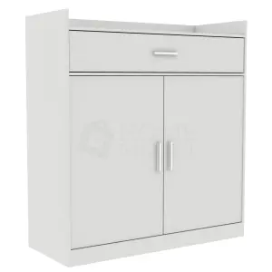 Vida Designs Dalby White 2 Door 1 Drawer Shoe Storage Cabinet