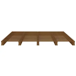 Berkfield Bed Frame Honey Brown 150x200 cm Solid Wood Pine 5FT King Size