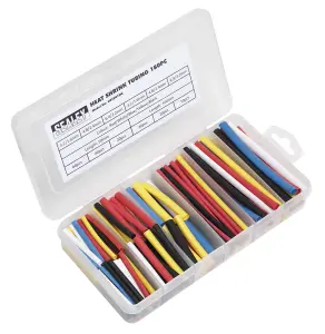 Sealey Heat Shrink Tubing Assortment 180pc 50 & 100mm Mixed Colours HST501MC