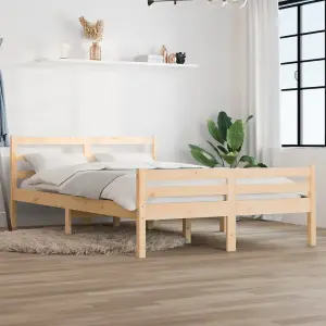 Berkfield Bed Frame Solid Wood 120x190 cm Small Double