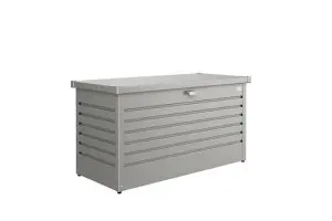 Biohort High Quality 4.5ft x 2ft LeisureTime Box 130 Garden Metal Storage - Metallic Quartz Grey