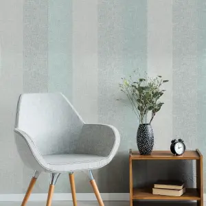 Superfresco Meadow Stripe Blue / Neutral Striped Wallpaper