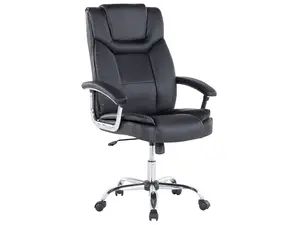 Executive Chair Faux Leather Black ADVANCE