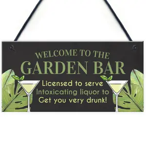 Garden Plaque For Outdoor Garden Bar Sign Gift Summerhouse Sign