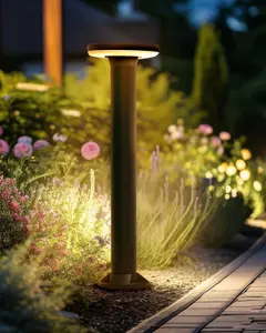 Solar Outdoor LED Bollard Lamp Black TARKIO