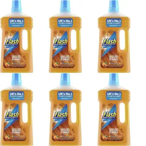 Flash All Purpose Liquid Cleaner, Mandarin and Cedarwood, 1L (Pack of 6)