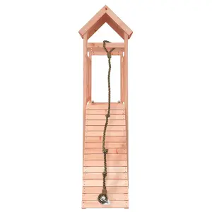 Berkfield Playhouse with Climbing Wall Solid Wood Douglas