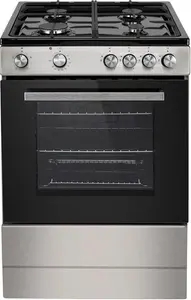 Electriq 60cm Dual Fuel Cooker - Stainless Steel