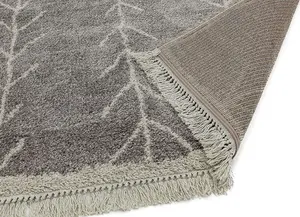 Grey Shaggy Kilim Luxurious Modern Moroccan Rug for Dining Room-200cm X 290cm