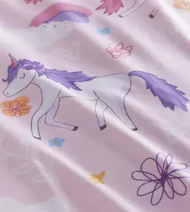 Charlotte Thomas Pink Unicorn Duvet Cover Set Reversible With Pillowcases Single