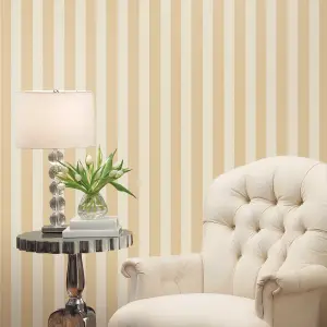 Galerie Ornamenta 2 Gold Classic Stripe Embossed Wallpaper