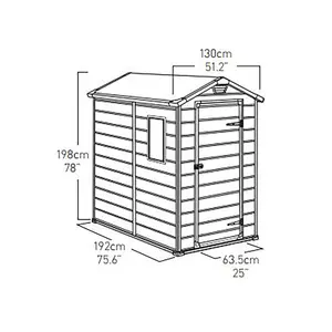 Keter Manor 4 ft. W x 6 ft. D Apex Outdoor Garden Shed