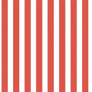 Galerie Tiny Tots 2 Red Regency Stripe Smooth Wallpaper