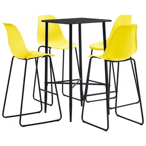 4 - Person Dining Set Black / Blue