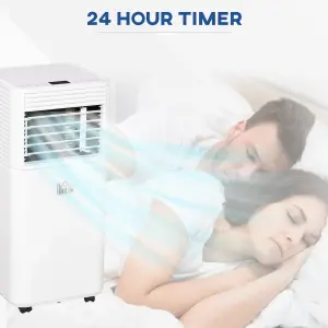 HOMCOM 9000 BTU Portable Air Conditioner 4 Modes LED Display Timer Home Office