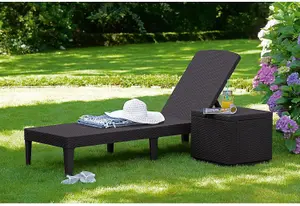 Keter Jaipur Sun Lounger Brown