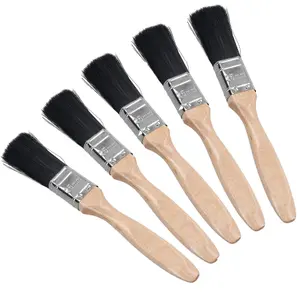 25mm Professional Paint Brush Painters Painting Decorating Wooden Handle 5pk