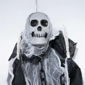 Hanging Ghost Skeleton Halloween Decor 90cm Chain Spooky Prop with Chained Arms