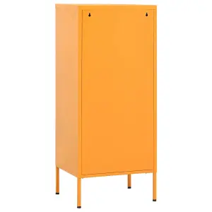 Berkfield Storage Cabinet Mustard Yellow 42.5x35x101.5 cm Steel