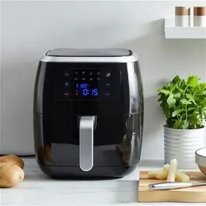 Dunelm Digital 6.8L Black Air Fryer, Plastic