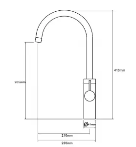 Kitchen Mixer Modern Tap Chrome Finish