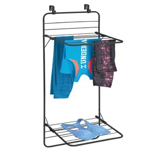 Metal Foldable Wall-Mounted Drying Rack Grey