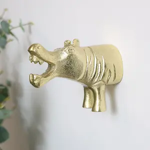 Melody Maison Gold Hippo Wall Hook