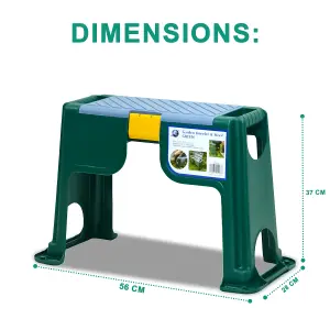 Portable 3in1 Garden Kneeler Foam Knee Seat Tool Box Storage Stool