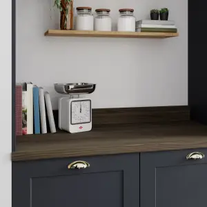 GoodHome Berberis Matt Wood effect Laminate Kitchen Upstand (L)3000mm