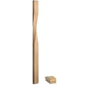 Solid Oak Half Newel Post Contemporary 90mm UK Manufactured Traditional Products Ltd