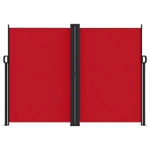 Berkfield Retractable Side Awning Red 180x1000 cm