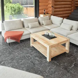 Self-Adhesive Vinyl Floor Tiles - 20 Pack for 20 ft² (1.8 m²) Coverage - Peel & Stick Vinyl Floor Tiles - Luxe Marble Effect