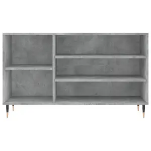 Berkfield Shoe Cabinet Concrete Grey 102x36x60 cm Engineered Wood