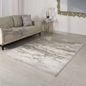 Beige Modern Easy to Clean Abstract Rug For Dining Room Bedroom And Living Room-160cm X 230cm